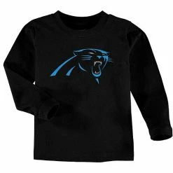 Outerstuff Carolina Panthers Toddler Team Logo Long Sleeve T-Shirt - Black