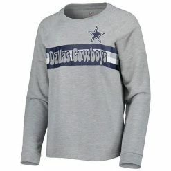 Outerstuff Juniors Heathered Gray Dallas Cowboys All Striped Up Raglan Long Sleeve T-Shirt 8 Outerstuff Juniors Heathered Gray Dallas Cowboys All Striped Up Raglan Long Sleeve T-Shirt -Outerstuff shop unnamed file 232
