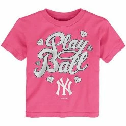 Outerstuff Toddler Pink New York Yankees Ball Girl T-Shirt