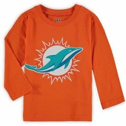Outerstuff Toddler Orange Miami Dolphins Team Logo Long Sleeve T-Shirt