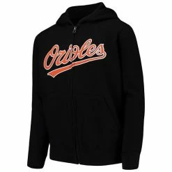 Outerstuff Youth Black Baltimore Orioles Team Color Wordmark Full-Zip Hoodie -Outerstuff shop unnamed file 237