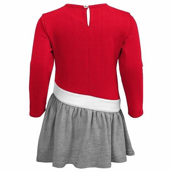 Outerstuff Toddler Scarlet Ohio State Buckeyes Heart To Heart French Terry Dress 6 Outerstuff Toddler Scarlet Ohio State Buckeyes Heart To Heart French Terry Dress - Image 4