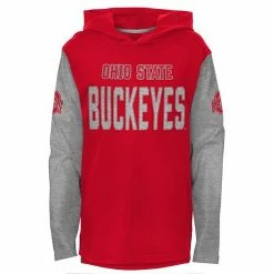 Outerstuff Youth Scarlet Ohio State Buckeyes Heritage Hoodie Long Sleeve T-Shirt