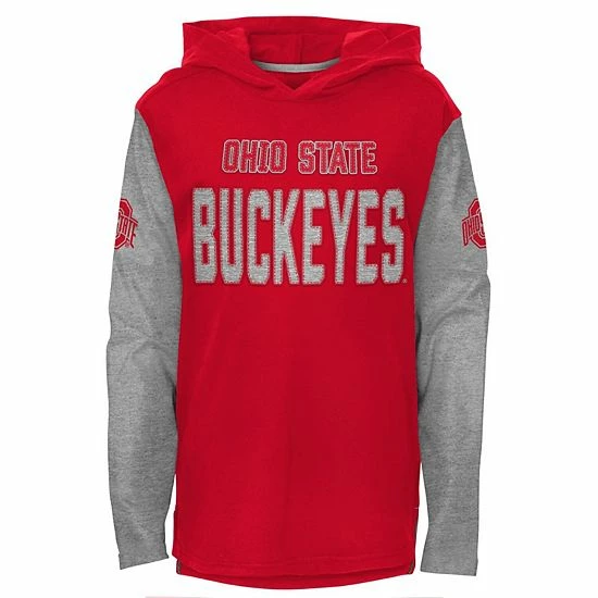 Outerstuff Youth Scarlet Ohio State Buckeyes Heritage Hoodie Long Sleeve T-Shirt 3 Outerstuff Youth Scarlet Ohio State Buckeyes Heritage Hoodie Long Sleeve T-Shirt