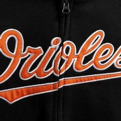 Outerstuff Youth Black Baltimore Orioles Team Color Wordmark Full-Zip Hoodie -Outerstuff shop unnamed file 239