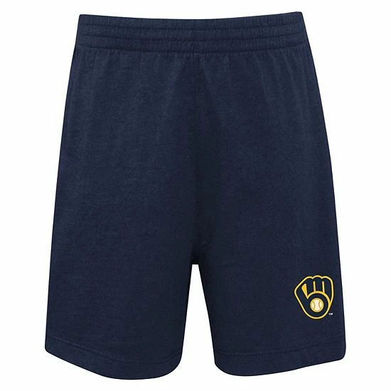 Outerstuff Toddler White/Navy Milwaukee Brewers Position Player T-Shirt & Shorts Set 7 Outerstuff Toddler White/Navy Milwaukee Brewers Position Player T-Shirt & Shorts Set - Image 5
