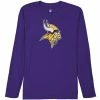 Outerstuff Minnesota Vikings Youth Team Logo Long Sleeve T-Shirt - Purple