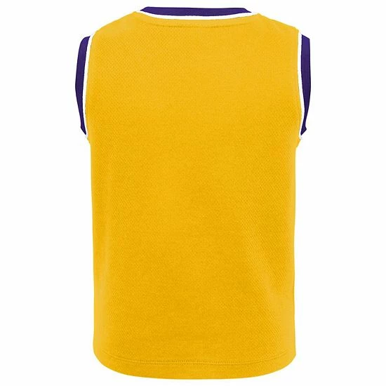 Outerstuff Toddler Gold Los Angeles Lakers Jersey Tank Top & Shorts Set 6 Outerstuff Toddler Gold Los Angeles Lakers Jersey Tank Top & Shorts Set - Image 4