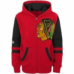 Outerstuff Preschool Red Chicago Blackhawks Faceoff Fleece Full-Zip Hoodie Jacket -Outerstuff shop unnamed file 2426