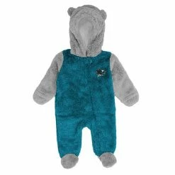Outerstuff Newborn Teal San Jose Sharks Game Nap Teddy Fleece Bunting Full-Zip Sleeper -Outerstuff shop unnamed file 2430