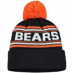 Outerstuff Youth Navy Chicago Bears Jacquard Cuffed Knit Hat With Pom -Outerstuff shop unnamed file 244