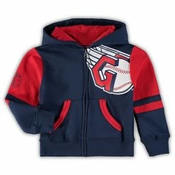 Outerstuff Toddler Navy/Red Cleveland Guardians Stadium Full-Zip Hoodie Jacket