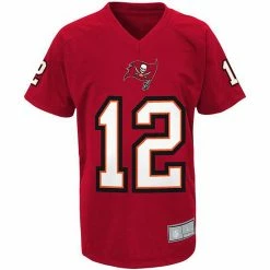 Outerstuff Youth Tom Brady Red Tampa Bay Buccaneers Performance Player Name & Number Raglan V-Neck Top -Outerstuff shop unnamed file 25