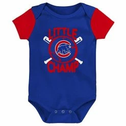 Outerstuff Newborn & Infant Royal Chicago Cubs Little Champ Three-Pack Bodysuit Bib & Booties Set -Outerstuff shop unnamed file 2514