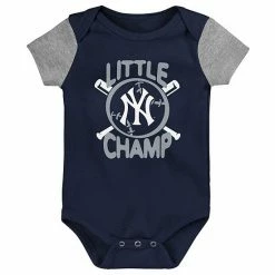 Outerstuff Newborn & Infant Navy New York Yankees Little Champ Three-Pack Bodysuit Bib & Booties Set -Outerstuff shop unnamed file 2519