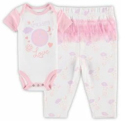 Outerstuff Girls Newborn & Infant White Pittsburgh Steelers Spreading Love Bodysuit And Tutu Leggings Set