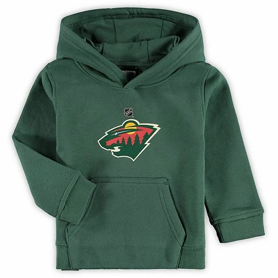 Outerstuff Toddler Green Minnesota Wild Primary Logo Pullover Hoodie 3 Outerstuff Toddler Green Minnesota Wild Primary Logo Pullover Hoodie