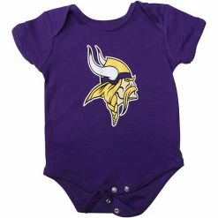 Outerstuff Newborn Purple Minnesota Vikings Team Logo Bodysuit
