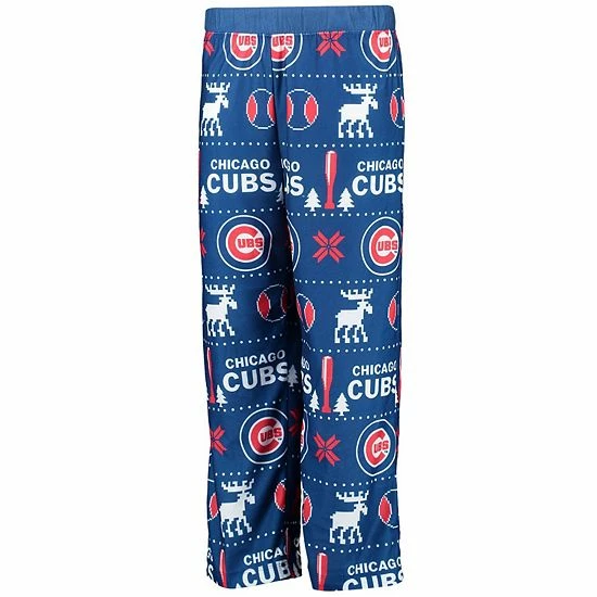 Outerstuff Youth Royal Chicago Cubs Allover Print Long Sleeve T-Shirt & Pants Sleep Set 7 Outerstuff Youth Royal Chicago Cubs Allover Print Long Sleeve T-Shirt & Pants Sleep Set - Image 5