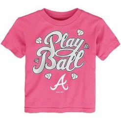 Alternative view of Outerstuff Toddler Pink Atlanta Braves Ball Girl T-Shirt