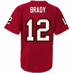 Outerstuff Youth Tom Brady Red Tampa Bay Buccaneers Performance Player Name & Number Raglan V-Neck Top -Outerstuff shop unnamed file 26