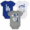 Outerstuff Newborn & Infant Royal/White/Gray Los Angeles Dodgers Change Up 3-Pack Bodysuit Set -Outerstuff shop unnamed file 2615