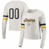 Outerstuff Juniors White Pittsburgh Steelers Carli Crop Long Sleeve T-Shirt -Outerstuff shop unnamed file 2641