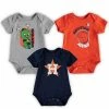 Outerstuff Infant Navy/Heathered Gray/Orange Houston Astros Change Up 3-Pack Bodysuit Set -Outerstuff shop unnamed file 2649