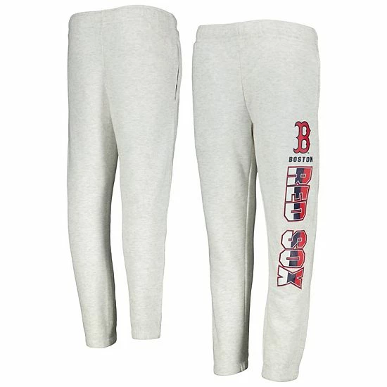 Outerstuff Youth Ash Boston Red Sox Game Time Fleece Pants 3 Outerstuff Youth Ash Boston Red Sox Game Time Fleece Pants