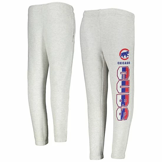 Outerstuff Youth Ash Chicago Cubs Game Time Fleece Pants 4 Outerstuff Youth Ash Chicago Cubs Game Time Fleece Pants - Image 2