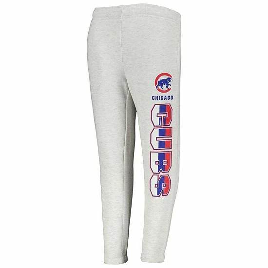 Outerstuff Youth Ash Chicago Cubs Game Time Fleece Pants 5 Outerstuff Youth Ash Chicago Cubs Game Time Fleece Pants - Image 3