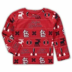 Outerstuff Toddler Red St. Louis Cardinals Allover Print Long Sleeve T-Shirt & Pants Sleep Set 8 Outerstuff Toddler Red St. Louis Cardinals Allover Print Long Sleeve T-Shirt & Pants Sleep Set -Outerstuff shop unnamed file 2690
