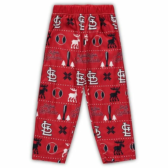 Outerstuff Toddler Red St. Louis Cardinals Allover Print Long Sleeve T-Shirt & Pants Sleep Set 6 Outerstuff Toddler Red St. Louis Cardinals Allover Print Long Sleeve T-Shirt & Pants Sleep Set - Image 4