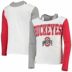 Alternative view of Outerstuff Girls Youth White Ohio State Buckeyes Twofer Long Sleeve T-Shirt