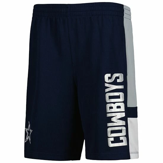 Outerstuff Youth Navy Dallas Cowboys Lateral Mesh Performance Shorts 5 Outerstuff Youth Navy Dallas Cowboys Lateral Mesh Performance Shorts - Image 3