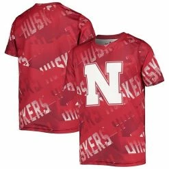 Outerstuff Youth Scarlet Nebraska Huskers Make Some Noise Sublimated T-Shirt