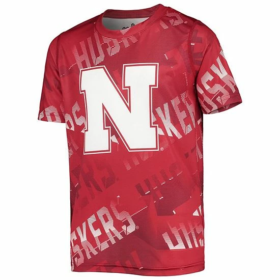 Outerstuff Youth Scarlet Nebraska Huskers Make Some Noise Sublimated T-Shirt 5 Outerstuff Youth Scarlet Nebraska Huskers Make Some Noise Sublimated T-Shirt - Image 3