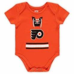 Outerstuff Infant Orange Philadelphia Flyers Mock Jersey Stripes Bodysuit