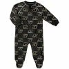 Outerstuff Newborn & Infant Black Purdue Boilermakers Allover Print Raglan Full-Zip Sleeper