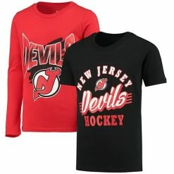 Outerstuff Youth Black/Red New Jersey Devils Two-Man Advantage T-Shirt Combo Set -Outerstuff shop unnamed file 2777