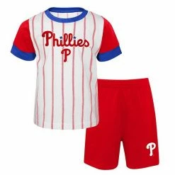 Outerstuff Toddler White/Red Philadelphia Phillies Position Player T-Shirt & Shorts Set