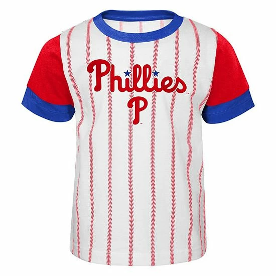Outerstuff Toddler White/Red Philadelphia Phillies Position Player T-Shirt & Shorts Set 5 Outerstuff Toddler White/Red Philadelphia Phillies Position Player T-Shirt & Shorts Set - Image 3