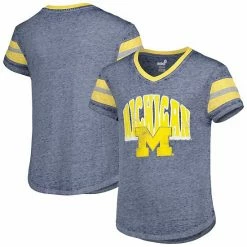 Outerstuff Youth Navy Michigan Wolverines Catch The Wave V-Neck T-Shirt