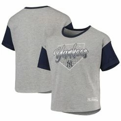 Outerstuff Girls Youth Heathered Gray New York Yankees Bleachers T-Shirt