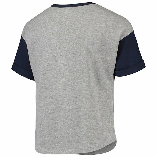 Outerstuff Girls Youth Heathered Gray New York Yankees Bleachers T-Shirt 6 Outerstuff Girls Youth Heathered Gray New York Yankees Bleachers T-Shirt - Image 4