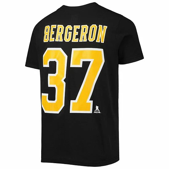 Outerstuff Youth Patrice Bergeron Black Boston Bruins Captain Name & Number T-Shirt 6 Outerstuff Youth Patrice Bergeron Black Boston Bruins Captain Name & Number T-Shirt - Image 4