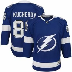 Alternative view of Outerstuff Youth Nikita Kucherov Blue Tampa Bay Lightning Home Premier Player Jersey