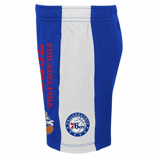Outerstuff Youth Royal Philadelphia 76ers Space Jam 2 Slam Dunk Mesh Shorts 5 Outerstuff Youth Royal Philadelphia 76ers Space Jam 2 Slam Dunk Mesh Shorts - Image 3