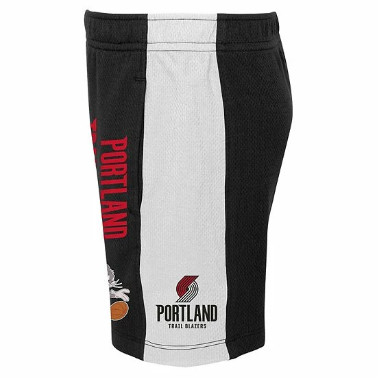 Outerstuff Youth Black Portland Trail Blazers Space Jam 2 Slam Dunk Mesh Shorts 5 Outerstuff Youth Black Portland Trail Blazers Space Jam 2 Slam Dunk Mesh Shorts - Image 3