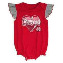Outerstuff Girls Newborn & Infant Scarlet/Heather Gray Ohio State Buckeyes All The Love Bodysuit Bib & Booties Set -Outerstuff shop unnamed file 2879